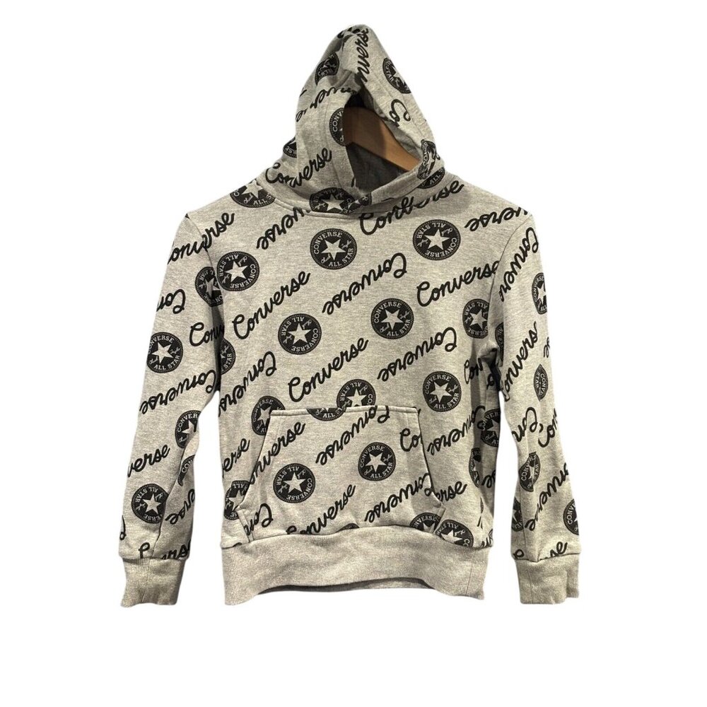Set Of 2 Converse Chevron Star Hoodies Red & Gray M 10-12 - Picture 5 of 8